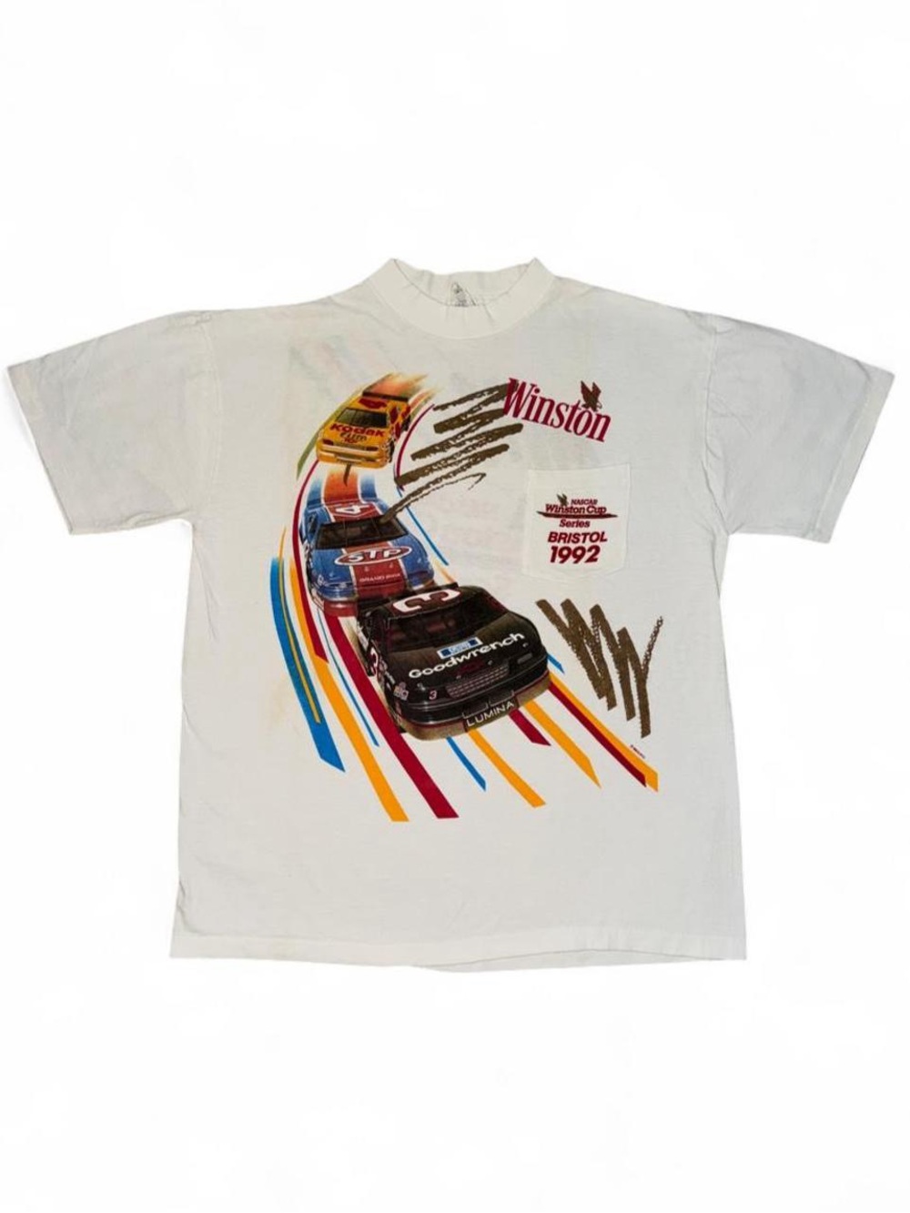 Vintage 90s NASCAR Winston Cup Bristol 1992 single stitch t-shirt size medium
